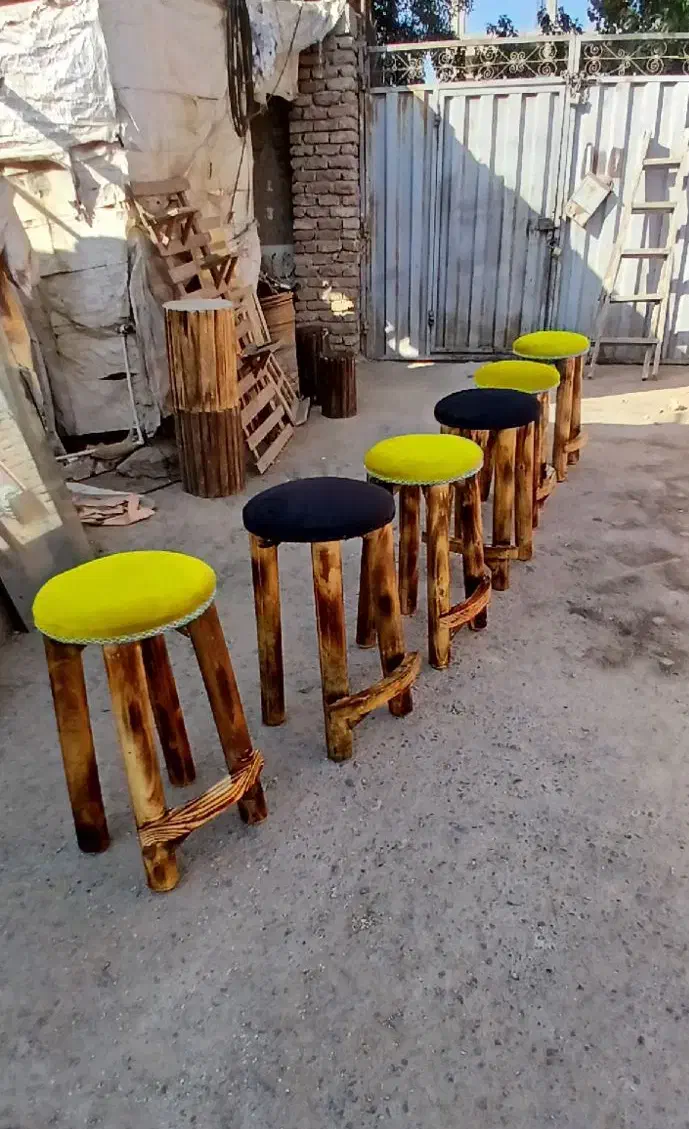 صندلی چوب صنوبر مناسب ناهارخوری اپن،کافه جزیره بار|میز و صندلی غذاخوری|آفتاب, |دیوار