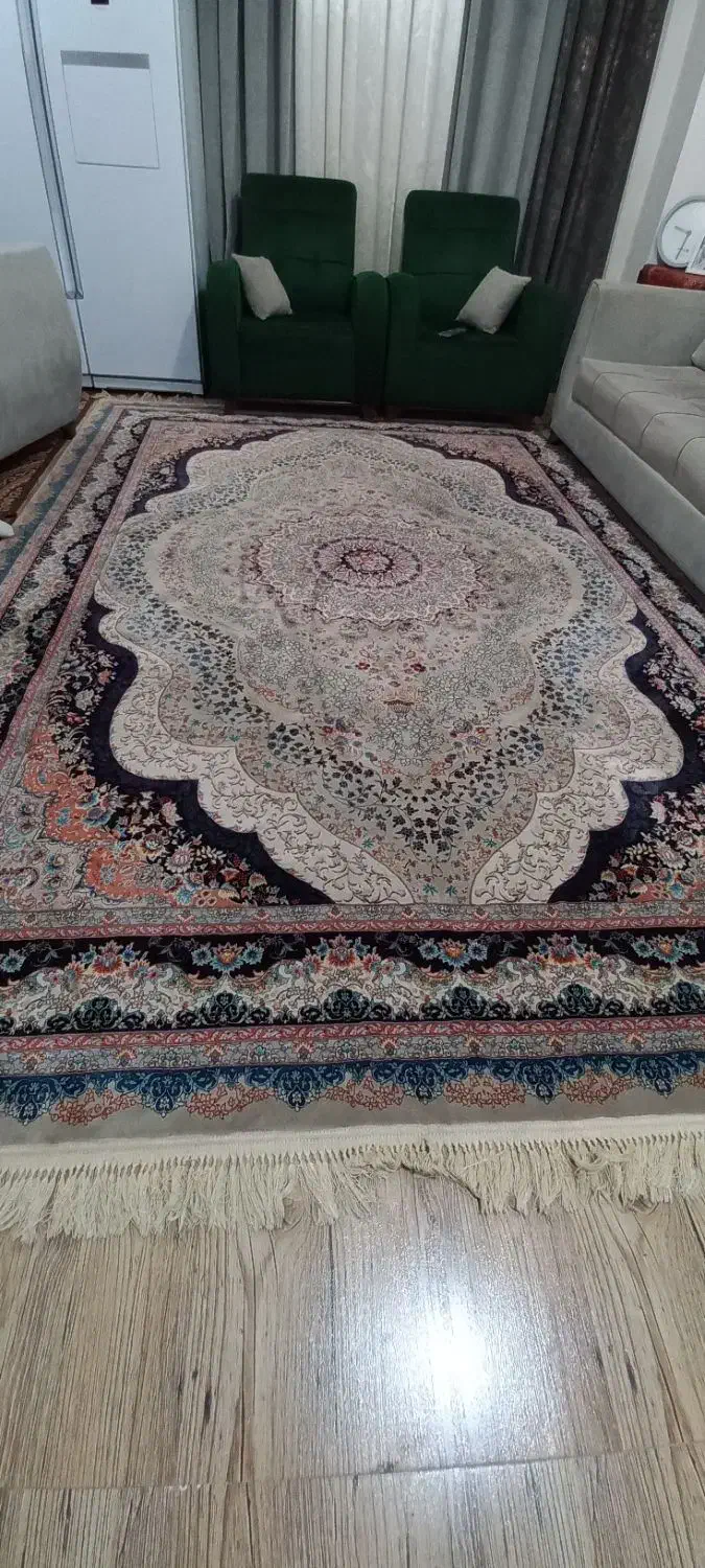 فرش ماشینی 1000 شانه 9 متری کاشان|فرش|لاهیجان, گلستان|دیوار