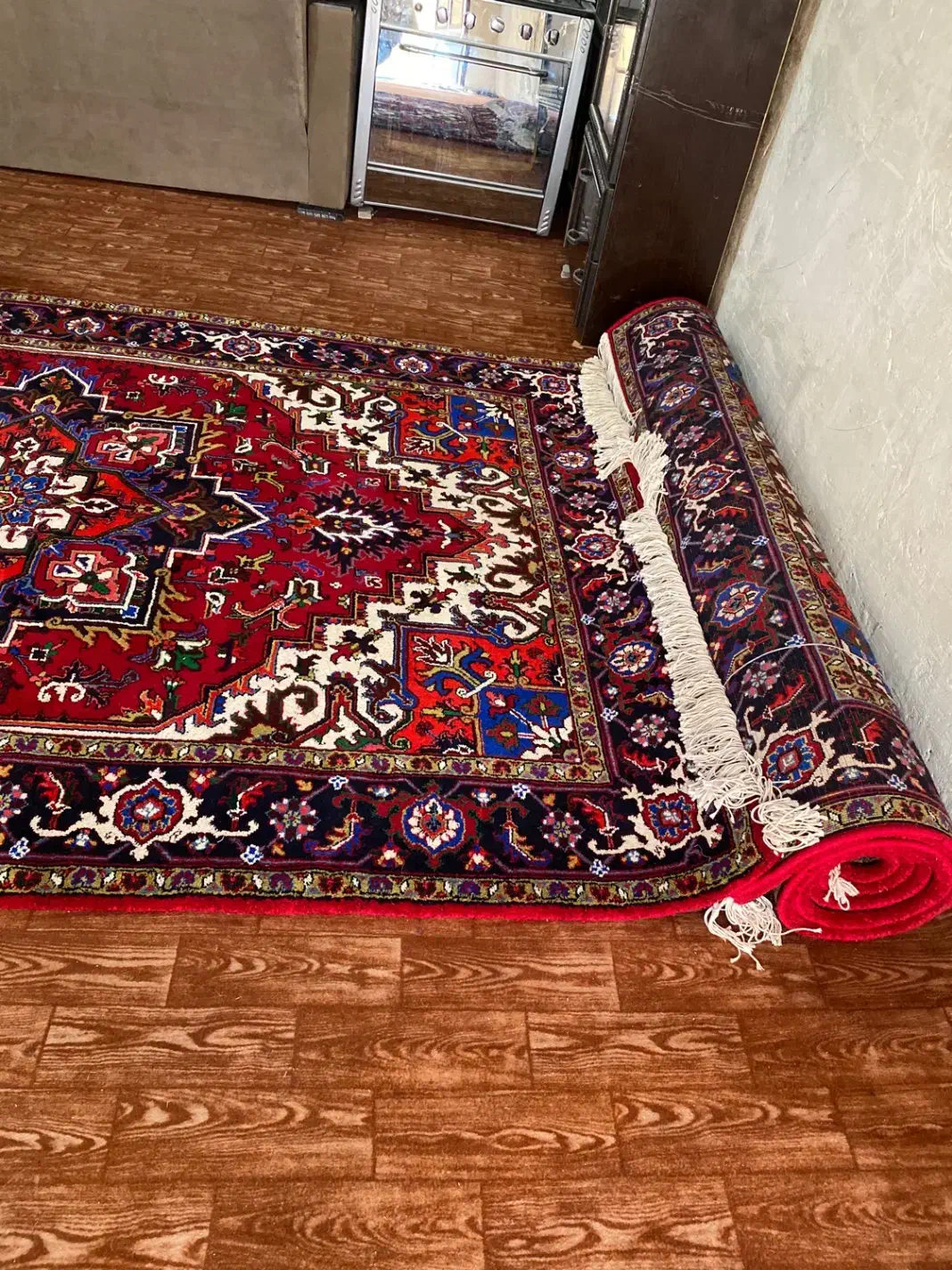 ۲ قطعه فرش دستبافت تاجری هریس|فرش|سراب, |دیوار