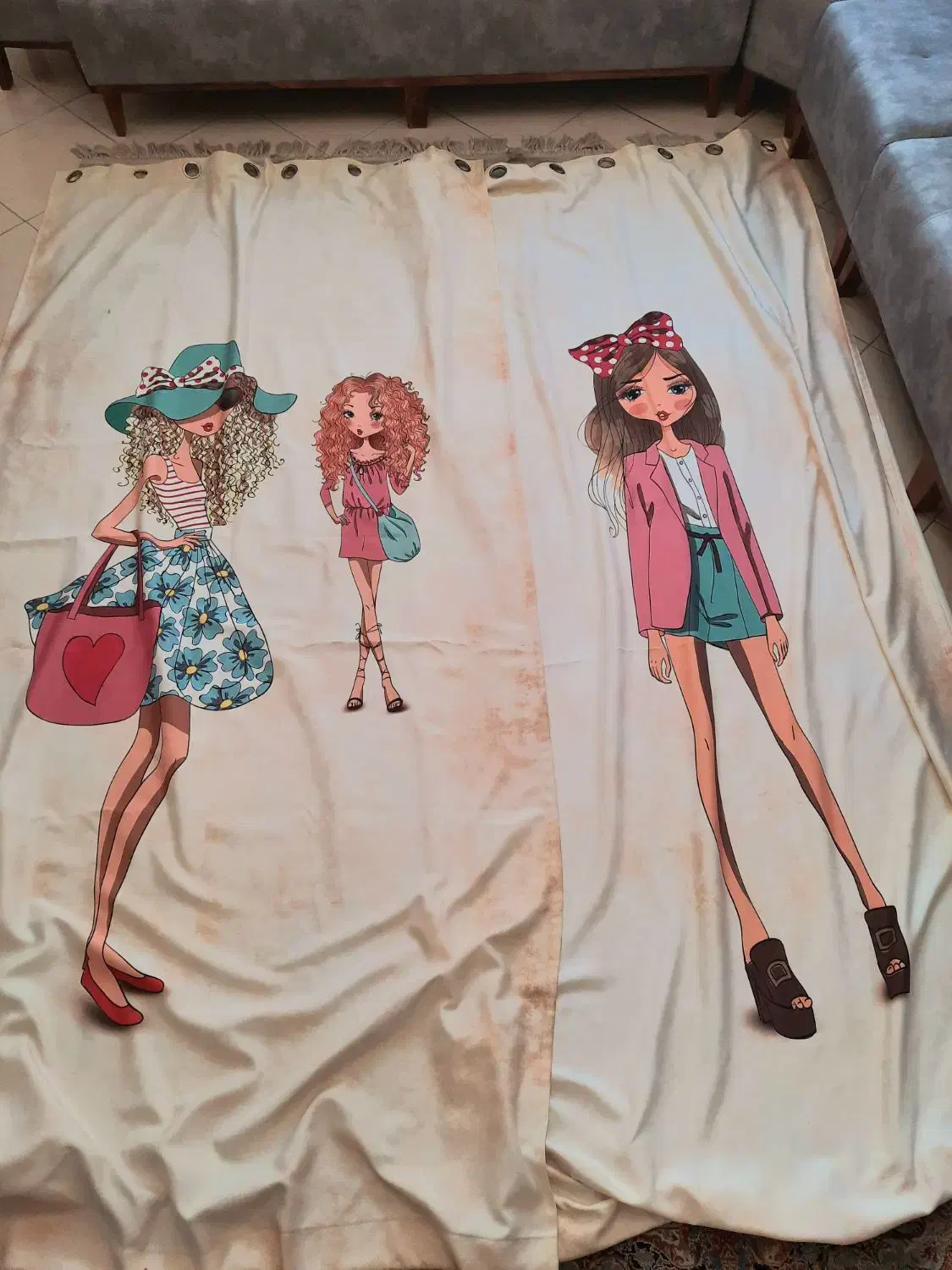 پرده اتاق خواب کودک تا نوجوانی|پرده، رانر، رومیزی|تهران, شهرک شهرداری|دیوار