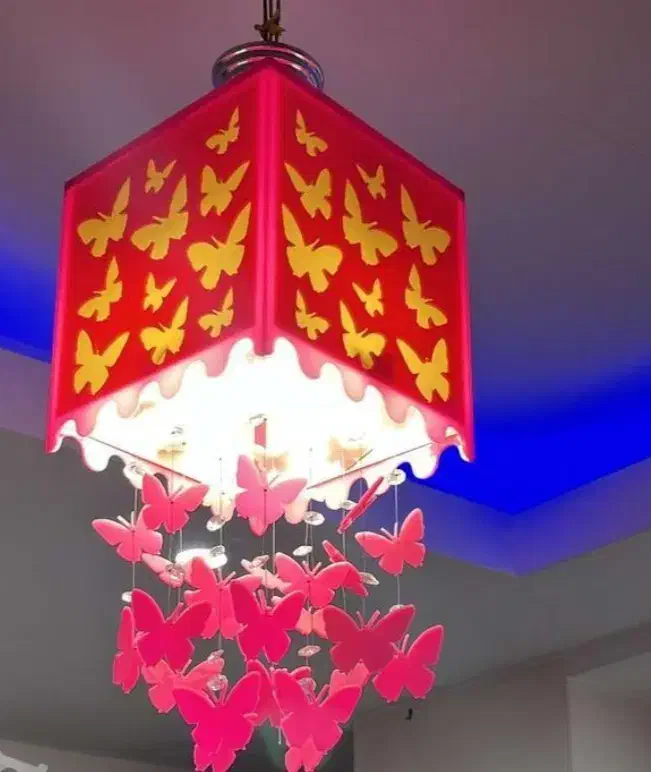 لوستر فانتزی پروانه ایی|لوستر و چراغ آویز|اسلامشهر, شهرک قائمیه|دیوار