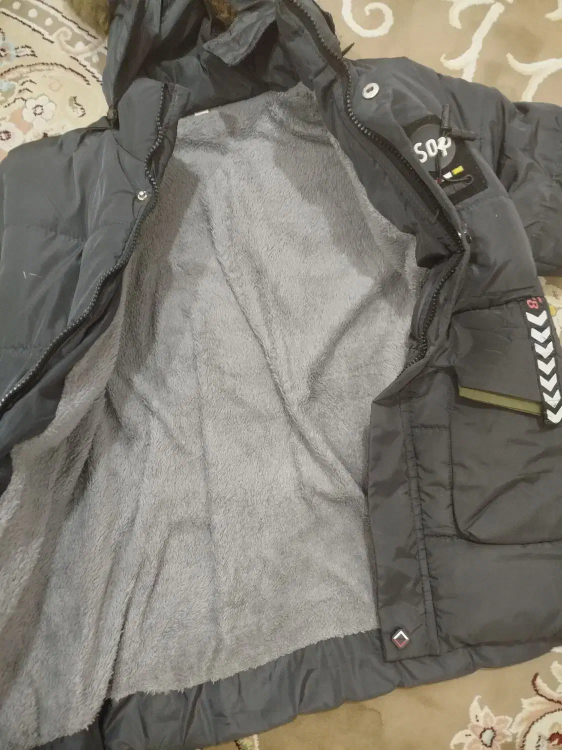 کاپشن پسرونه داخل خز وکلاه دار|کفش و لباس بچه|بندر امام خمینی, |دیوار