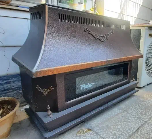 بخاری طرح شومینه polar|بخاری، هیتر، شومینه|کرمانشاه, |دیوار