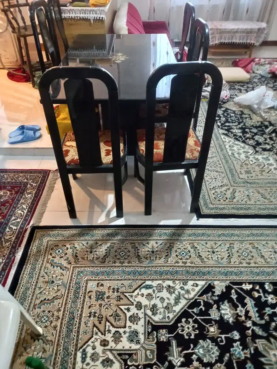 میز ناهار خوری ۶نفره|میز و صندلی غذاخوری|آبسرد, |دیوار