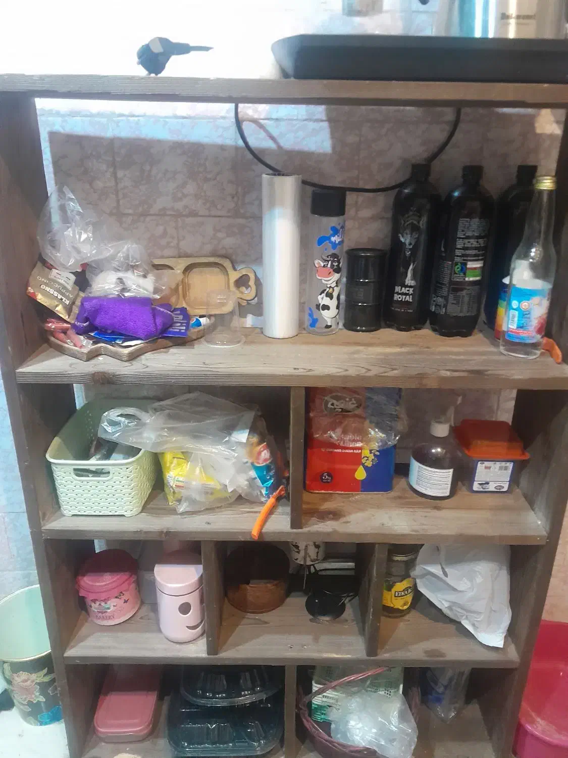 شلف و باکس چوبی شیک|کتابخانه، شلف، قفسههای دیواری|محمودآباد, |دیوار