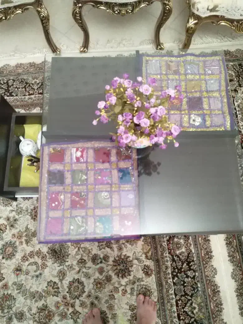 میز عسلی ام دی اف با شیشه ۱۰ میل|مبلمان خانگی و میز عسلی|کرمانشاه, |دیوار