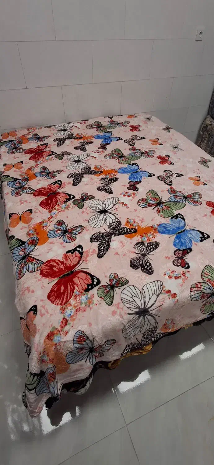 پتو دونفره طرح لیزری گلدار|رختخواب، بالش، پتو|مشهد, الهیه|دیوار