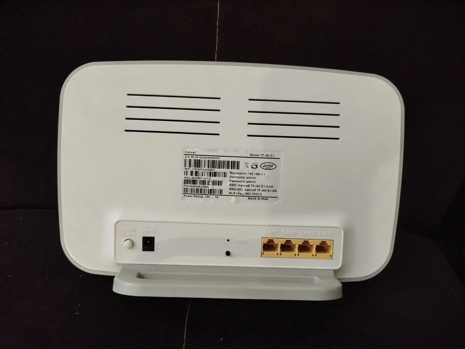 مودم TF-i60 E1 ایرانسل|مودم و تجهیزات شبکه|رشت, انصاری|دیوار