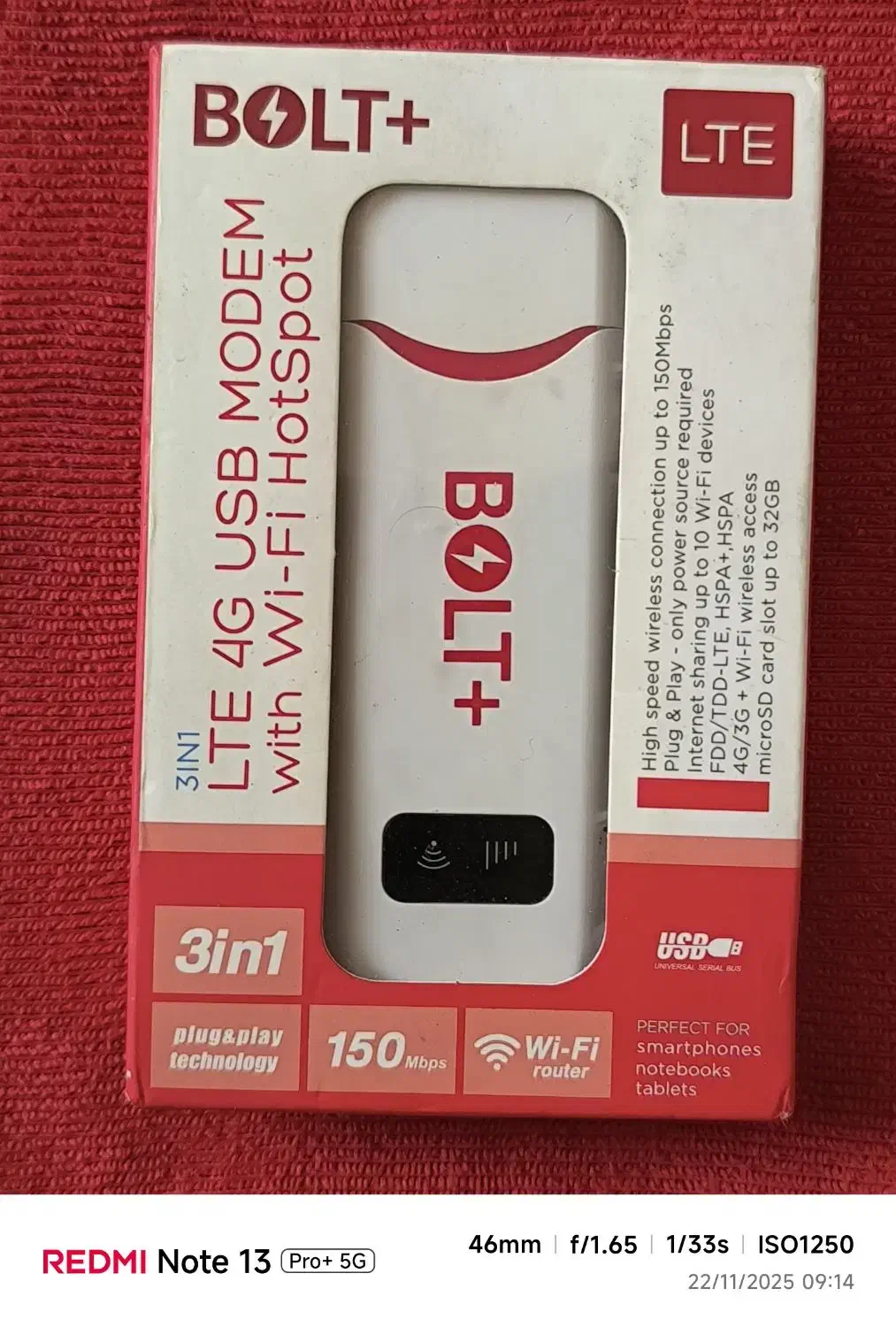 مودم سیم کارتی بولت پلاسUSB|مودم و تجهیزات شبکه|مسجد سلیمان, |دیوار