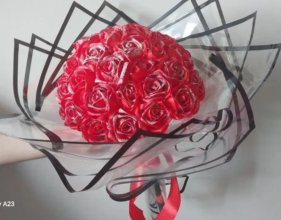 گل رز روبانی|گل مصنوعی|یزد, |دیوار