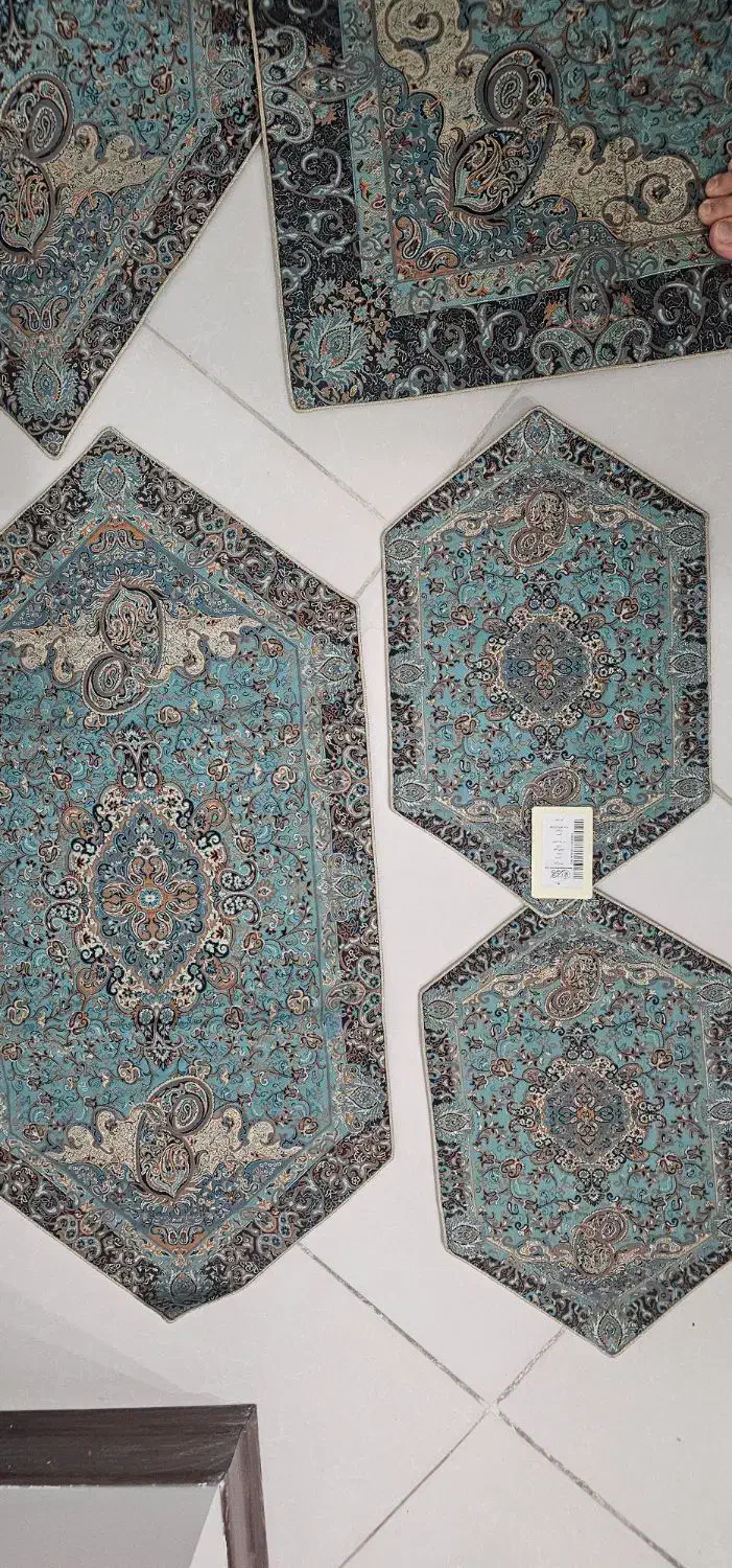 ترمه ی ۵ تیکه یزد.|پرده، رانر، رومیزی|تهران, بهداشت|دیوار