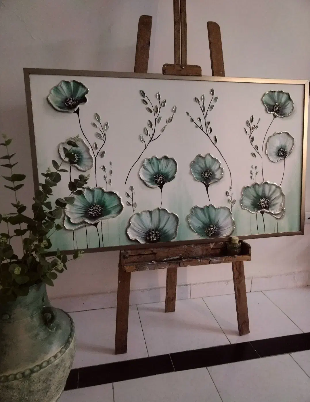 تابلوی نقاشی برجسته ی نیلوفر|تابلو، نقاشی، عکس|تهران, آبشار تهران (دریاچه)|دیوار