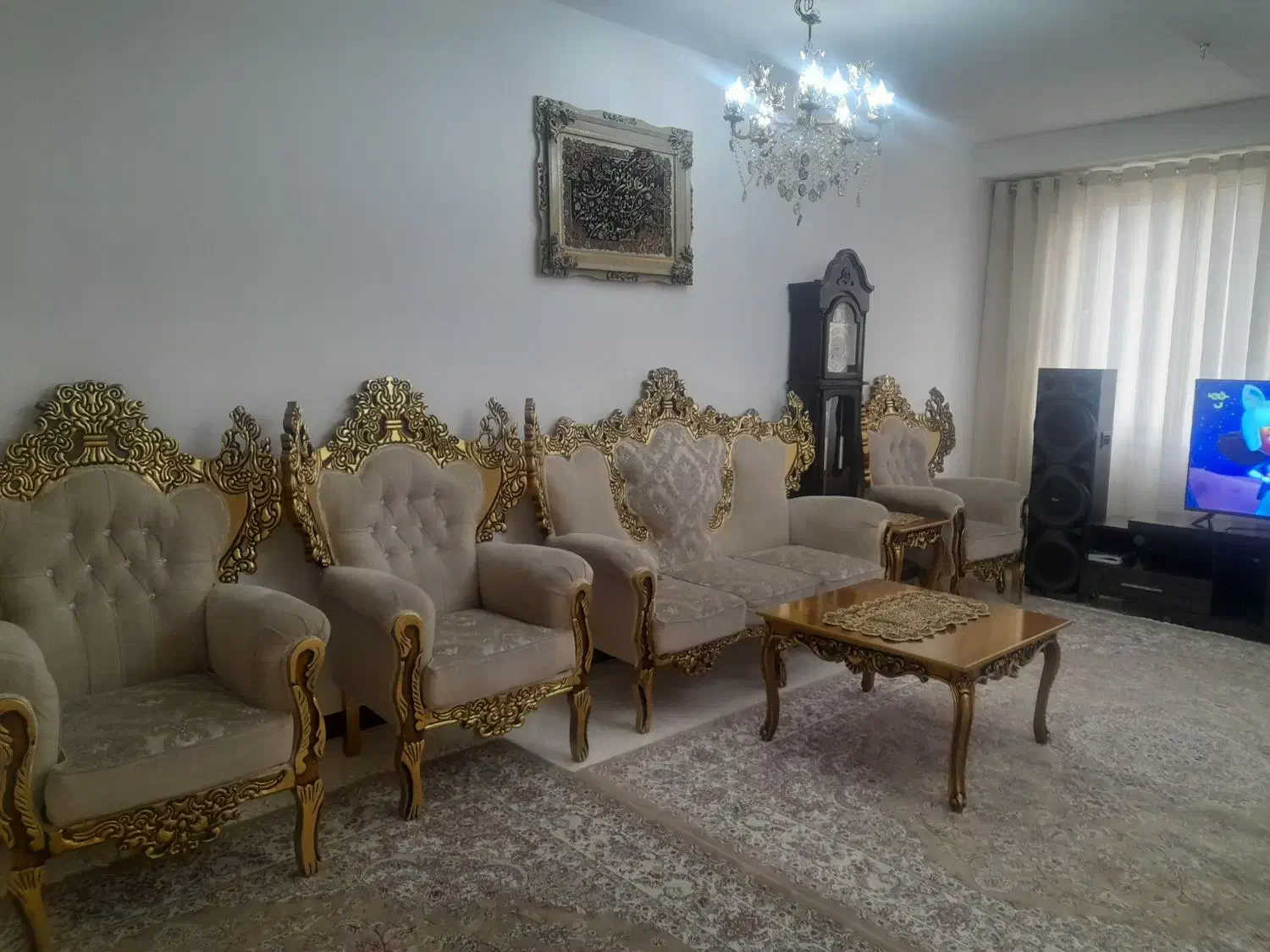 مبل استیل ۹نفره با میزو عسلی|مبلمان خانگی و میز عسلی|تهران, دولتخواه جنوبی|دیوار
