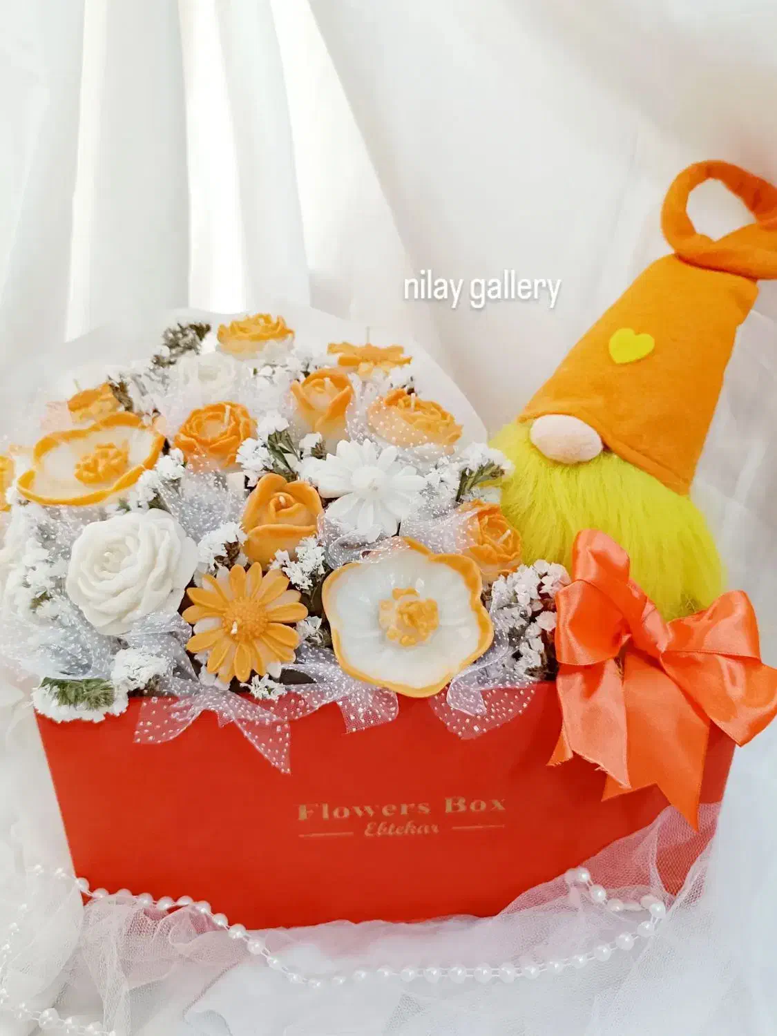 باکس گل شمعی و عروسک تم پاییز|صنایع دستی و سایر لوازم تزئینی|ری, دولت‌آباد|دیوار