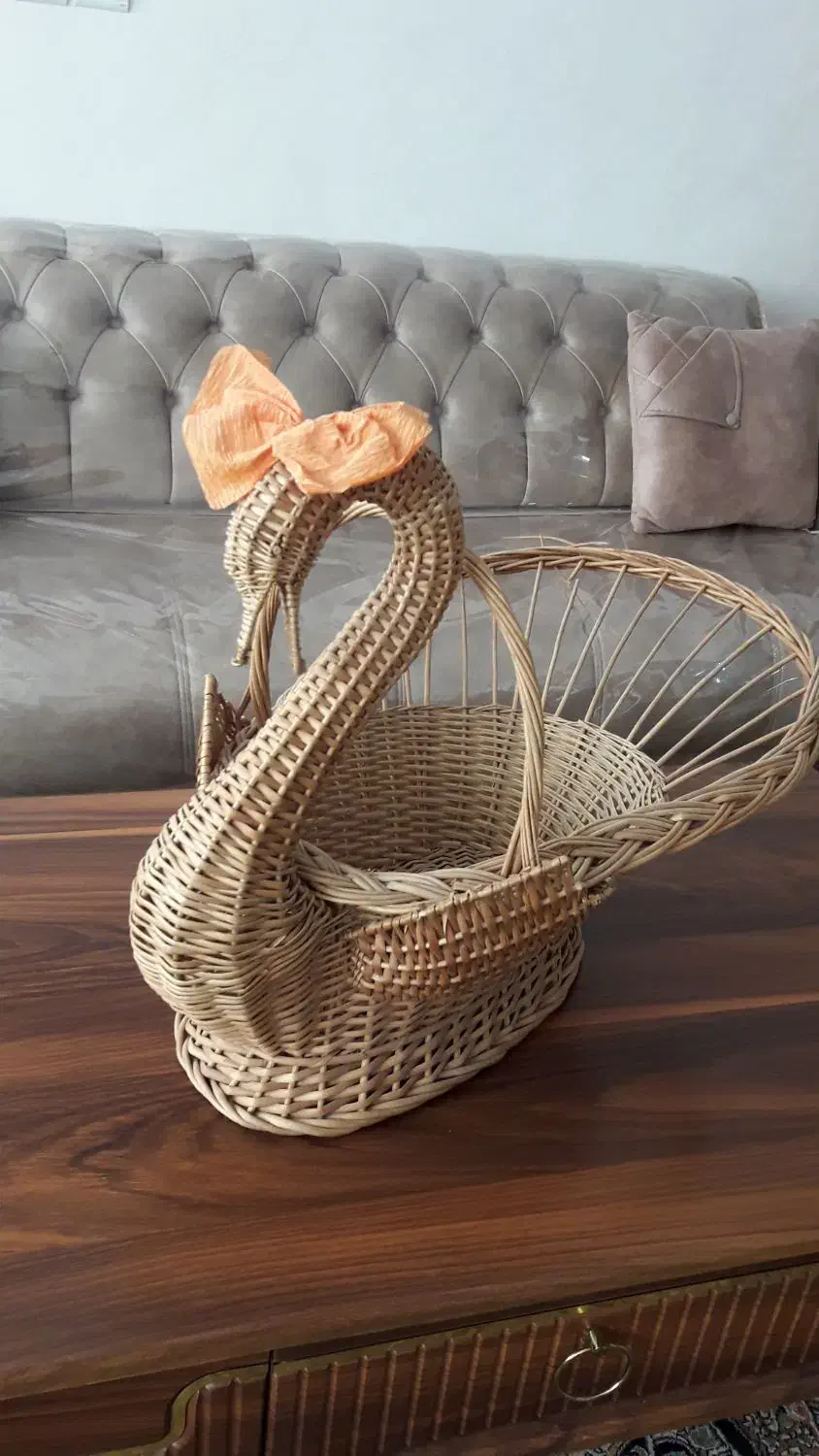 سبد حصیری|صنایع دستی و سایر لوازم تزئینی|قم, باغ شریفی|دیوار