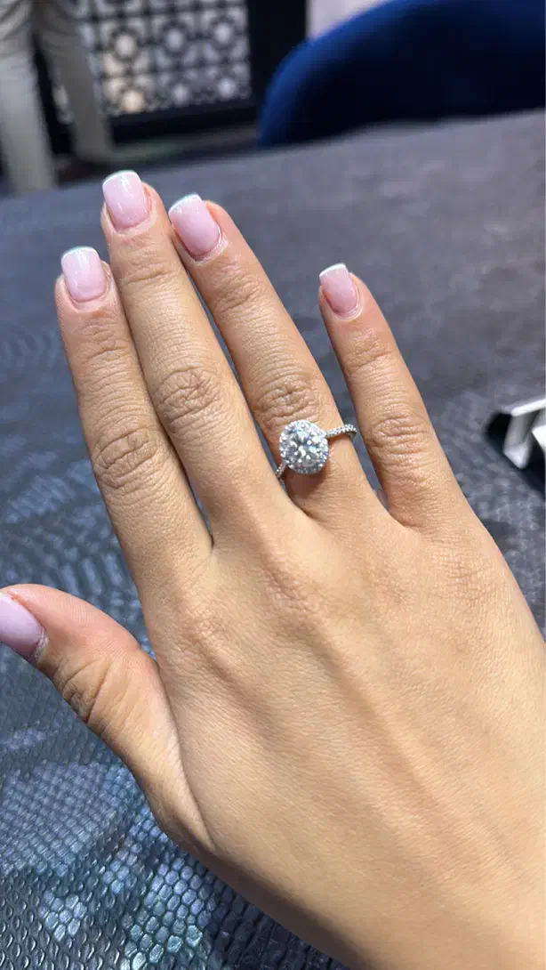 انگشتر جواهر برلیان الماس طلا سفید‌ با شناسنامه|جواهرات|تهران, سیمای ایران|دیوار