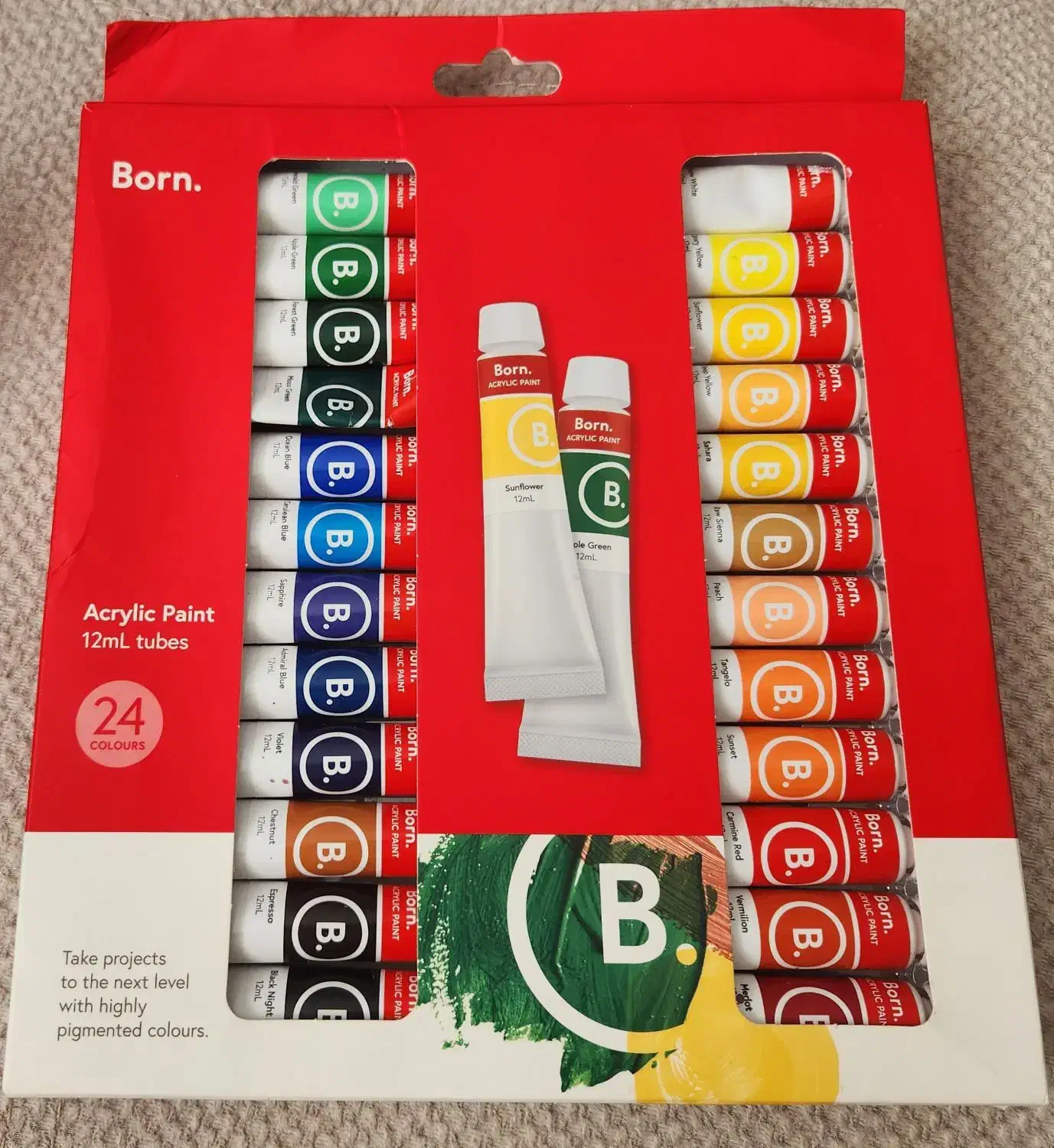 ست رنگ و قلم‌مو اکریلیک وارداتی از استرالیا|لوازم التحریر|پردیس, فاز ۸|دیوار