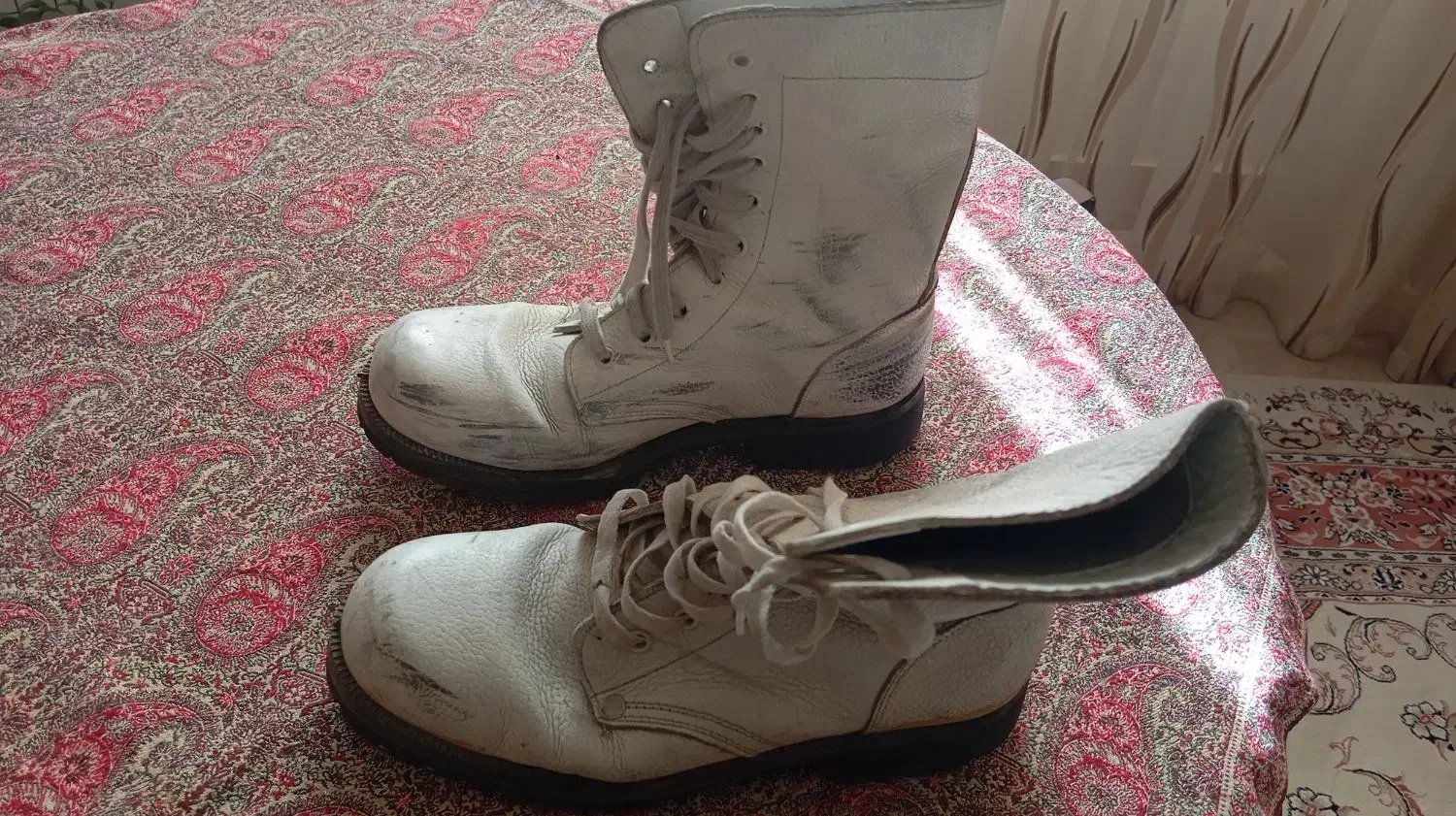 پوتین سفید سربازی|کیف، کفش، کمربند|سبزوار, سجاد|دیوار