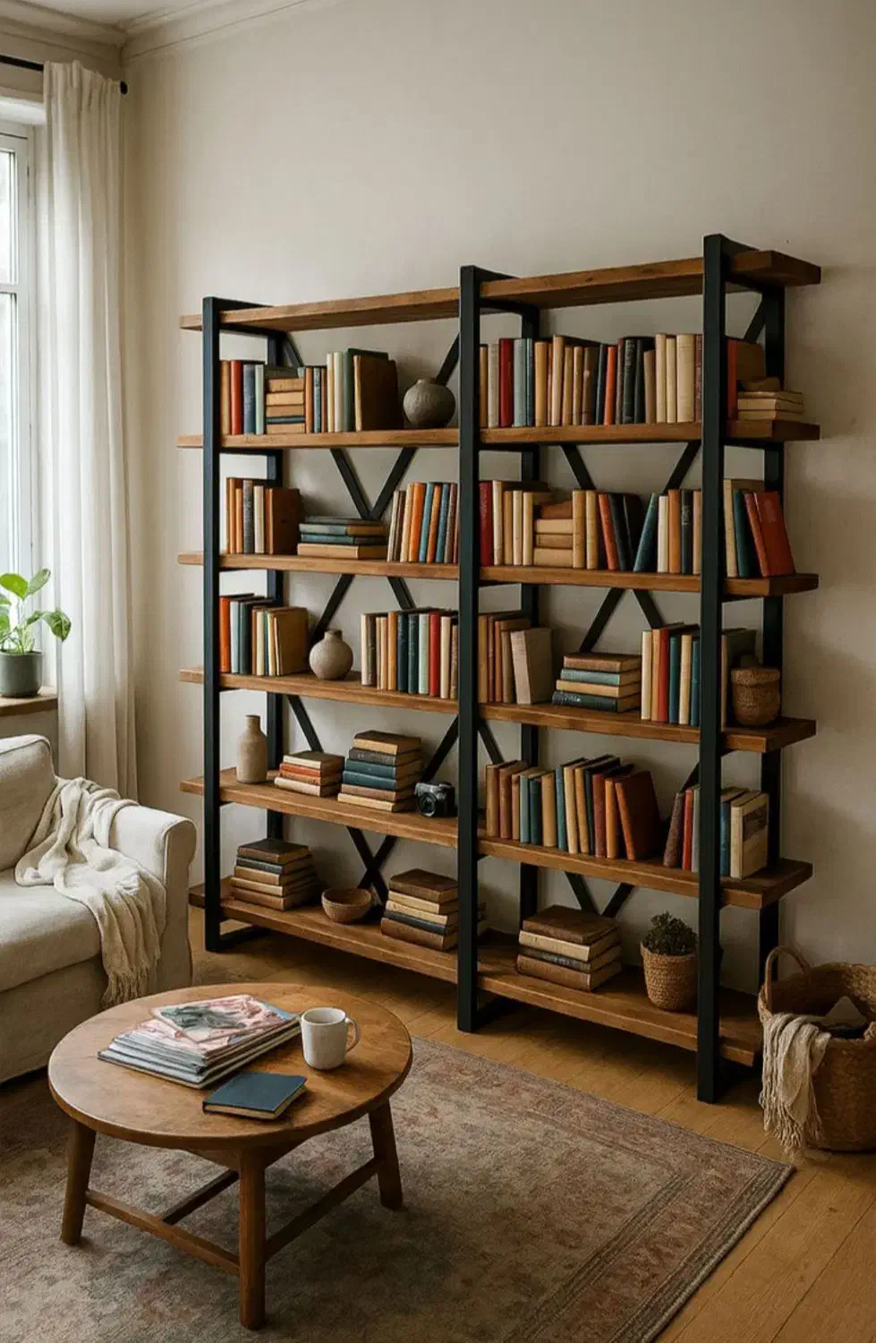 قفسه ، پارتیشن چوب فلز مدرن|کتابخانه، شلف، قفسه‌های دیواری|تهران, پاسداران|دیوار