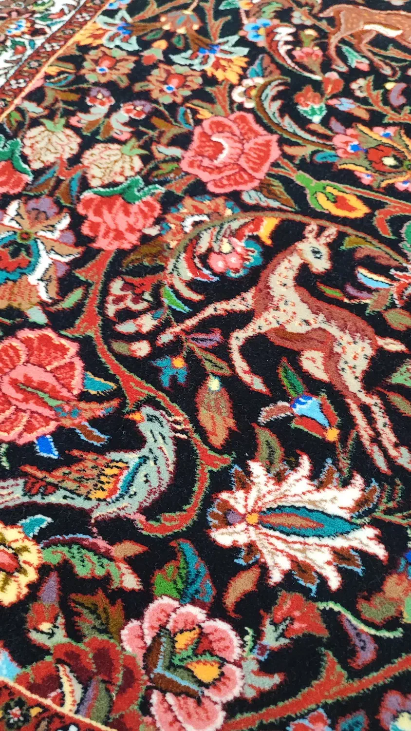 قالیچه شکارگاه افشار|فرش|تکاب, |دیوار