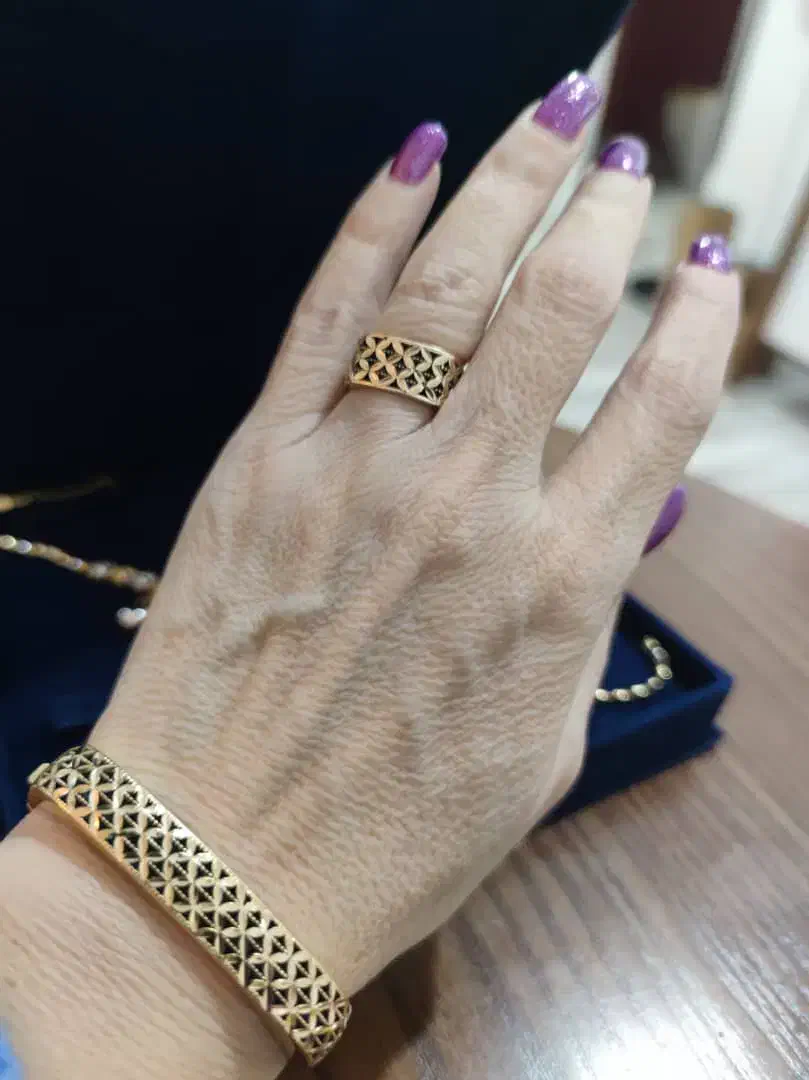 دستبند و انگشتر سیاه قلم|جواهرات|یاسوج, |دیوار