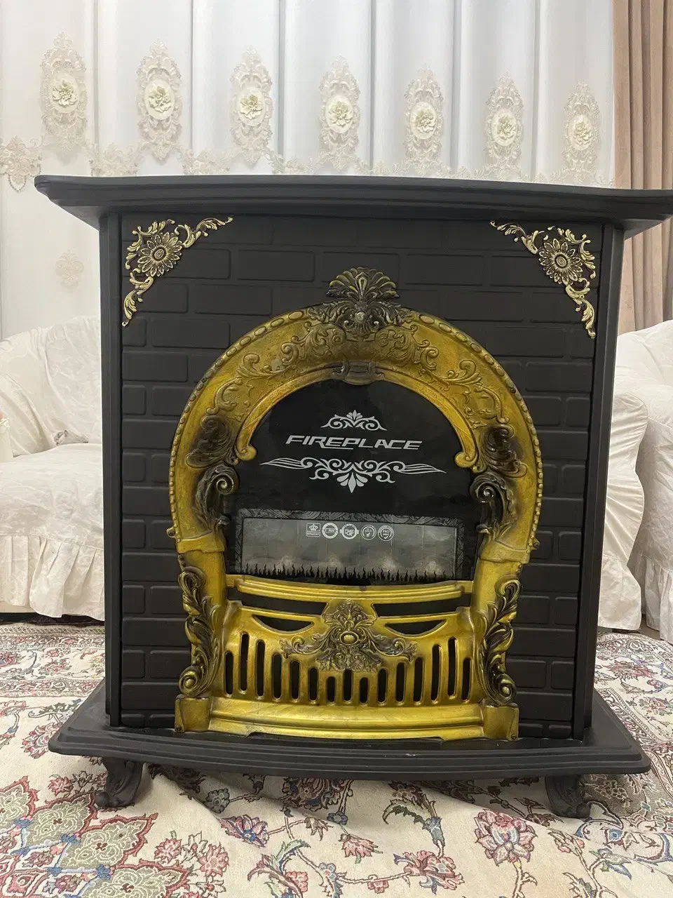 بخاری طرح شومینه|بخاری، هیتر، شومینه|تبریز, |دیوار