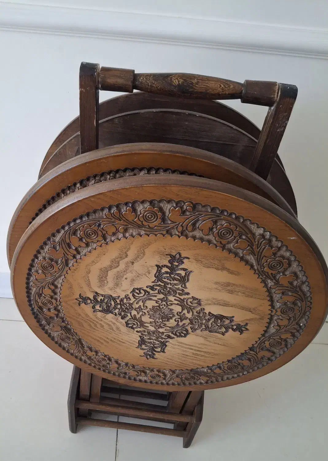 میز چوب راش منبت|صندلی و نیمکت|فولادشهر, C5|دیوار