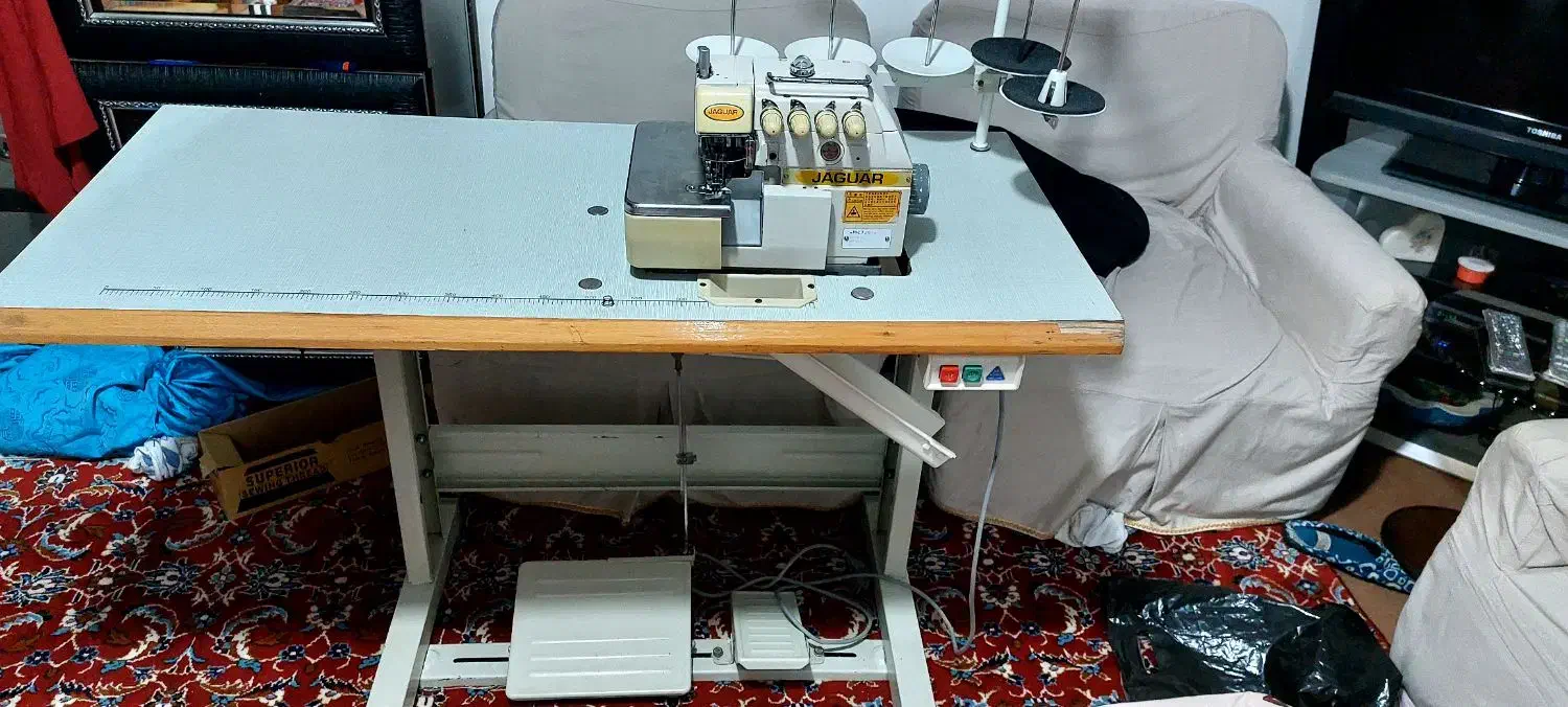 زیگزال پنج نخ جگوار|چرخ خیاطی و ریسندگی|خوی, |دیوار