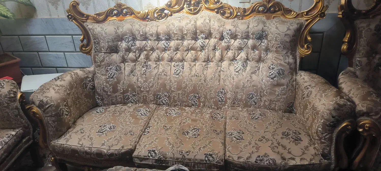 مبل سلطنتی 9 نفره|مبلمان خانگی و میز عسلی|الیگودرز, |دیوار