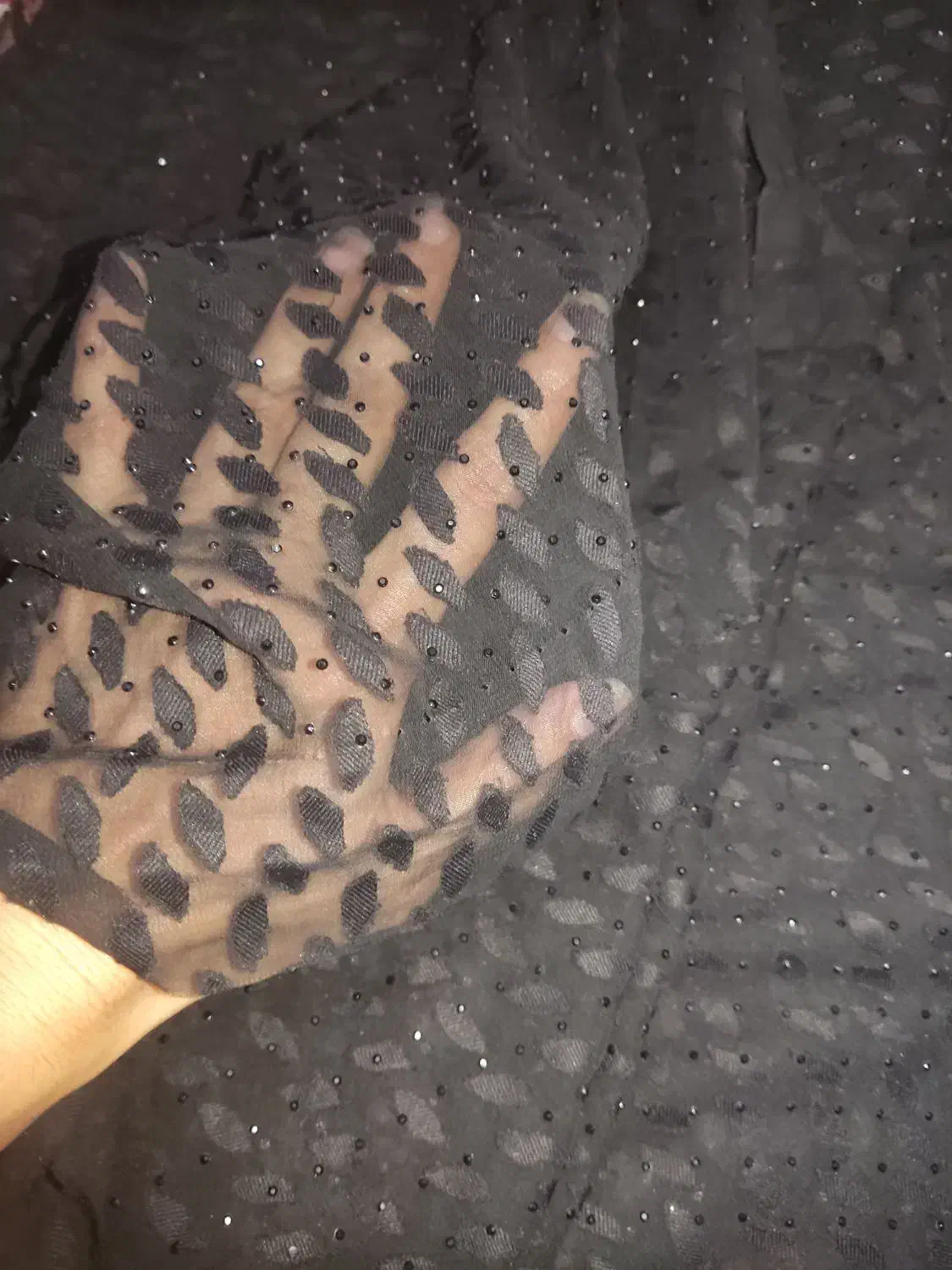 چادر مشکی سنگکاری شده|لباس|ایذه, |دیوار