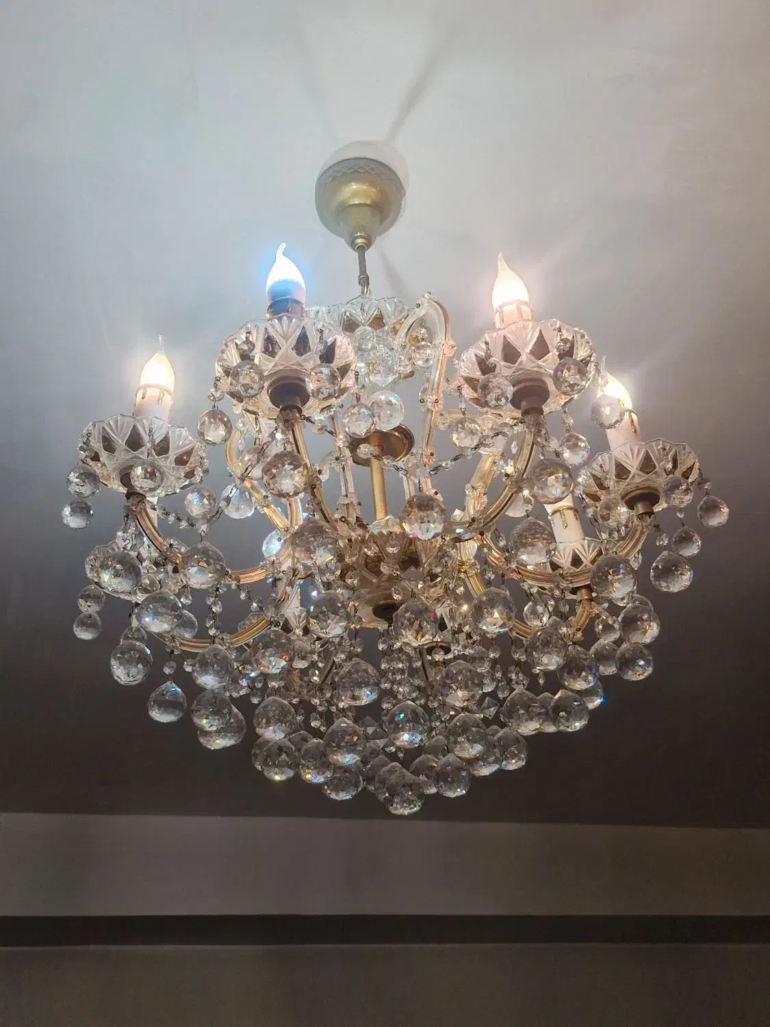 لوستر کریستال اصل چک|لوستر و چراغ آویز|تبریز, |دیوار