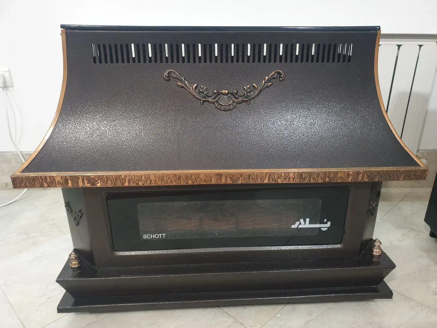 بخاری شومینه ای پولار|بخاری، هیتر، شومینه|یزد, |دیوار