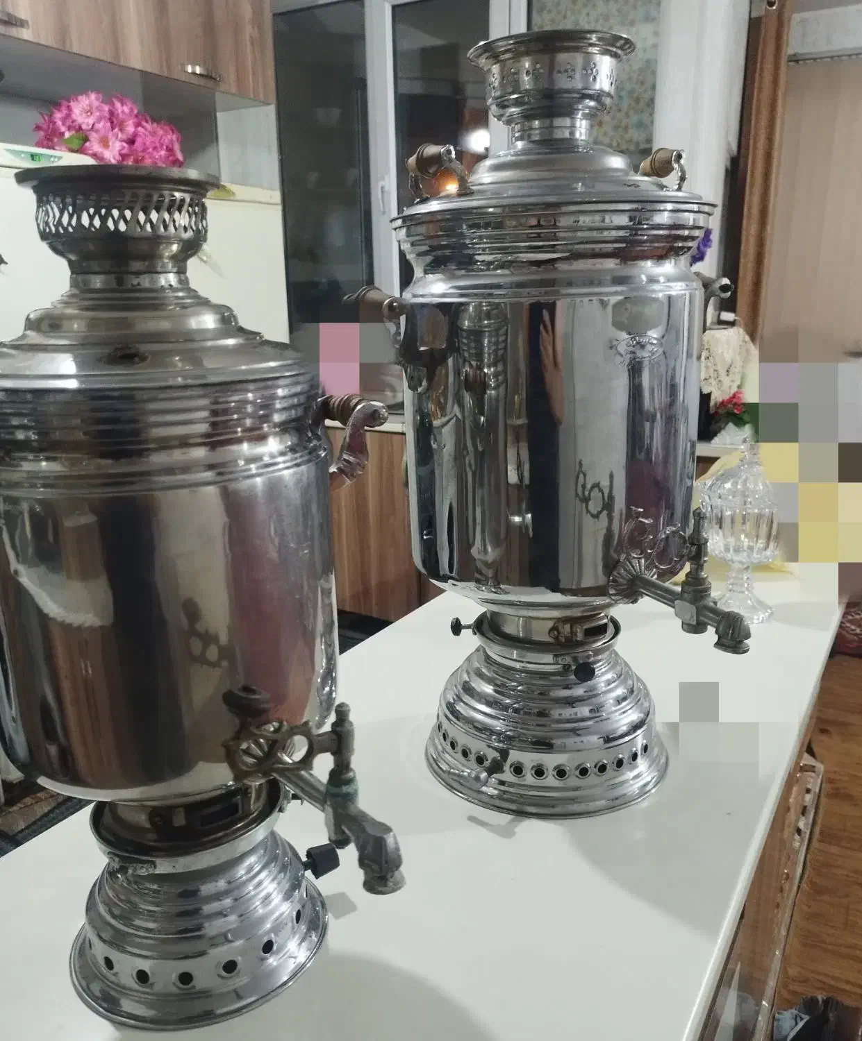 سماور بزرگ و کوچک در حد نو|سماور، چای‌ساز، قهوه‌ساز|تبریز, |دیوار
