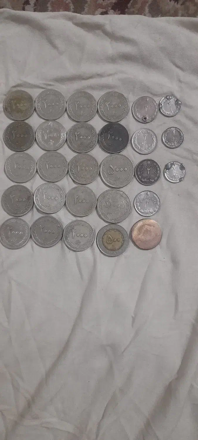 ۲۸عددسکه ۱.۲.۵۰ریالی و۵۰۰.۲۰۰۰.۵۰۰۰ریالی|کلکسیون سکه، تمبر، اسکناس|ارومیه, |دیوار