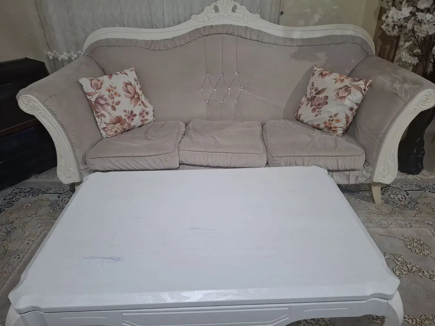 مبل 7نفره جنس پارچه ترک|مبلمان خانگی و میز عسلی|آستارا, |دیوار