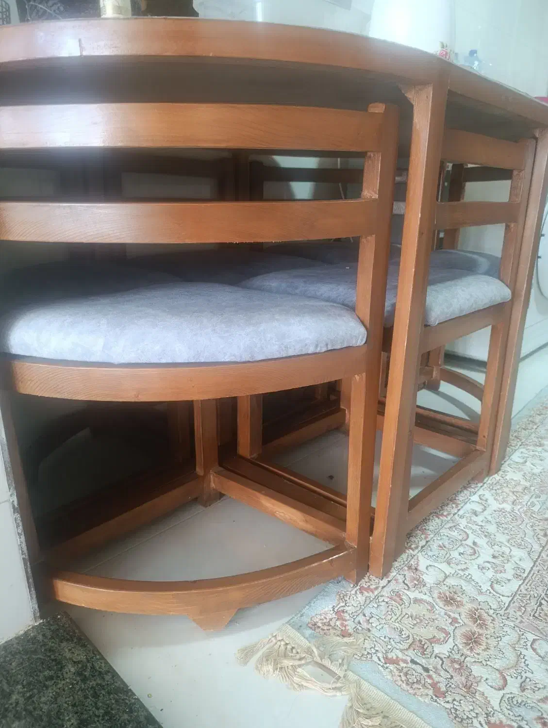 میز شش نفره کم جا نو نو|میز و صندلی غذاخوری|زرقان, |دیوار