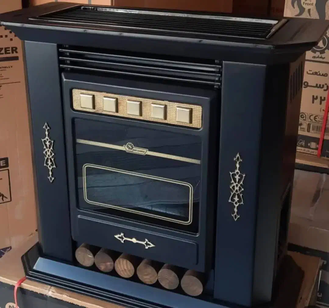 بخاری طرح شومینه کاملا نو|بخاری، هیتر، شومینه|قم, نیروگاه|دیوار