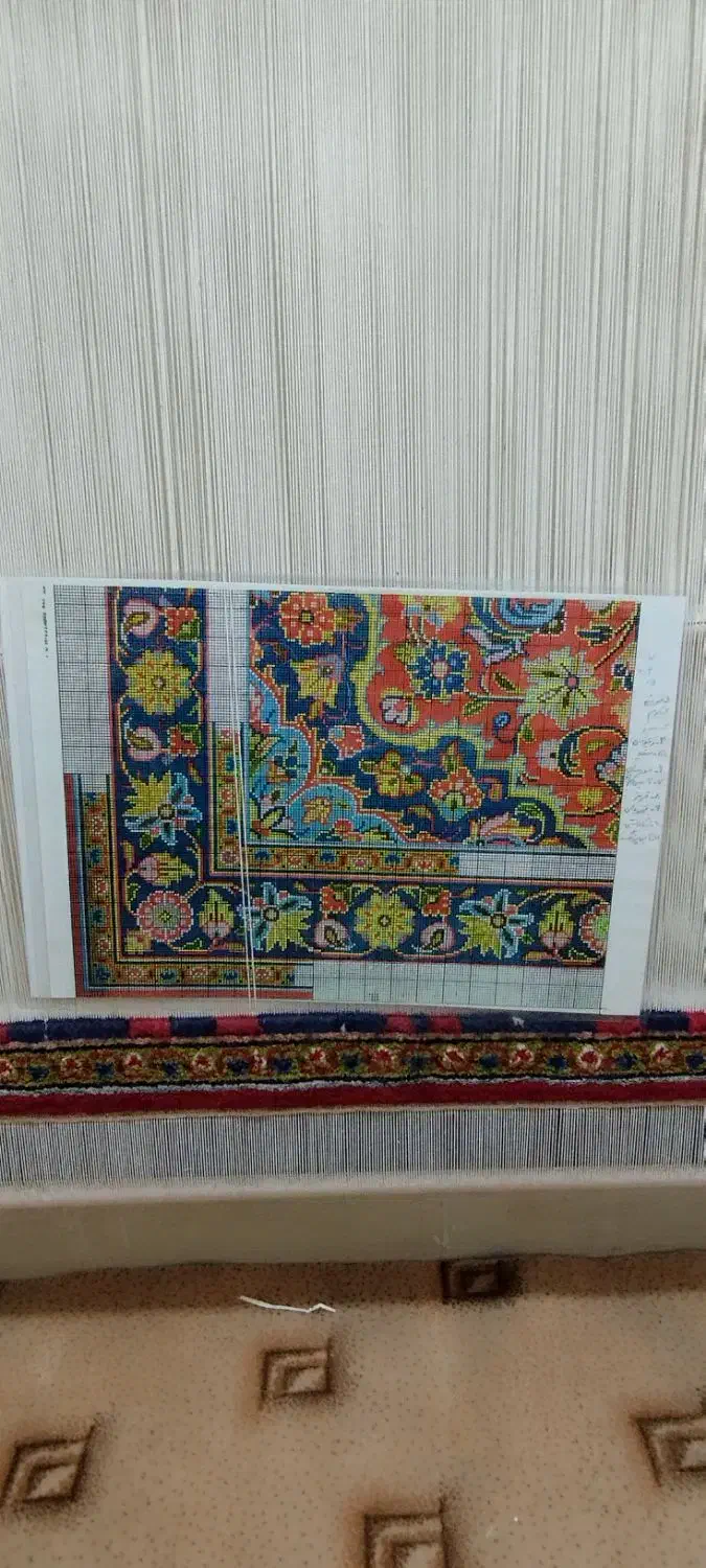 دار قالی چله کشی شده|تابلو فرش|صومعه‌سرا, |دیوار