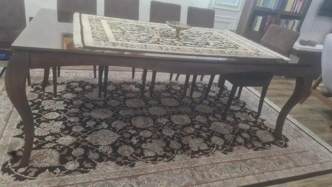 میز ناهارخوری 8 نفره  چوبی برند نیلپر، کاملا نو|میز و صندلی غذاخوری|رشت, منظریه|دیوار