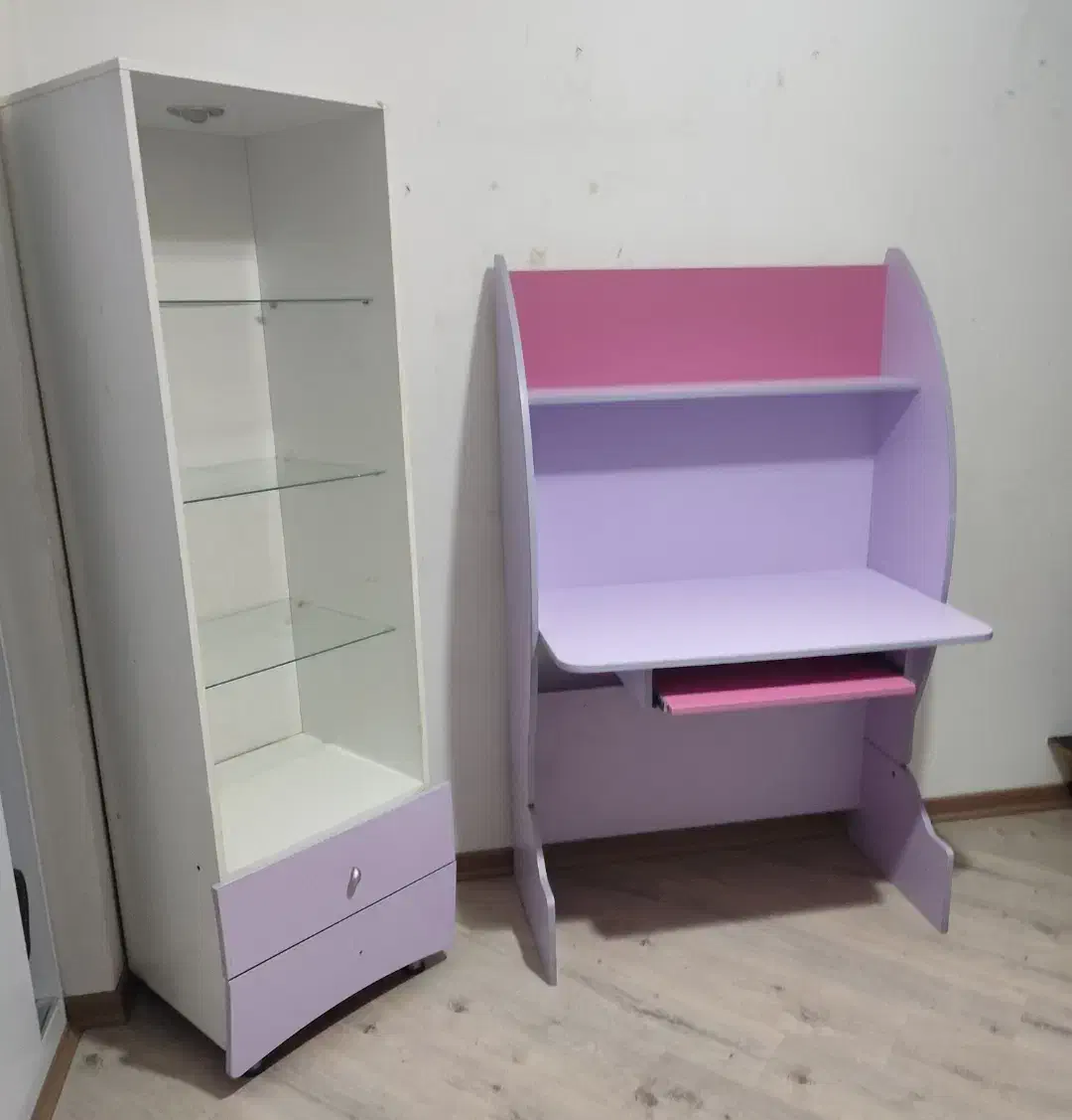 میز تحریر .بوفه.کتابخانه.تخت دخترانه|کتابخانه، شلف، قفسههای دیواری|تبریز, |دیوار