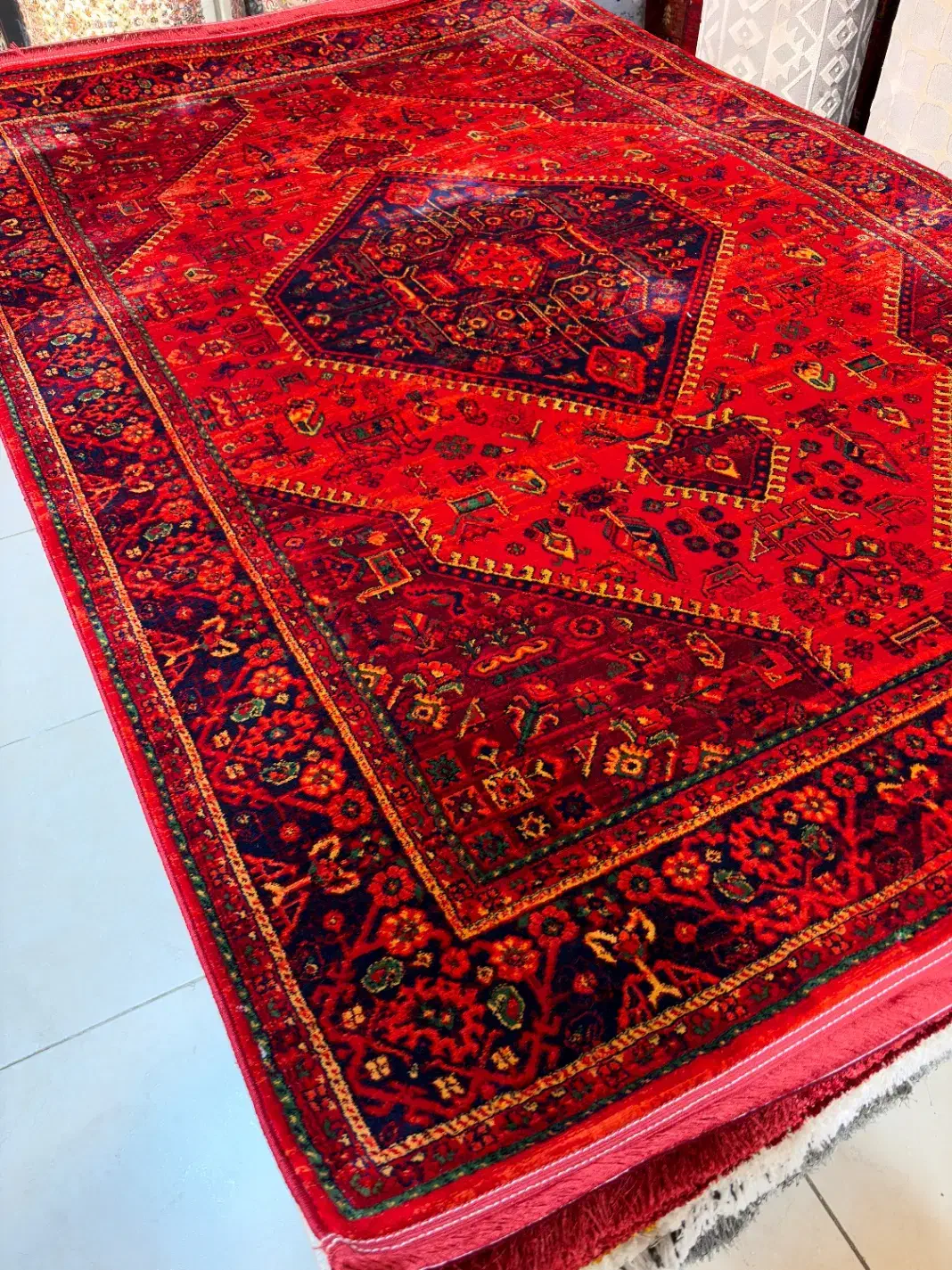 فرش قاجار(فرش آوین)لاکی|فرش|تبریز, |دیوار