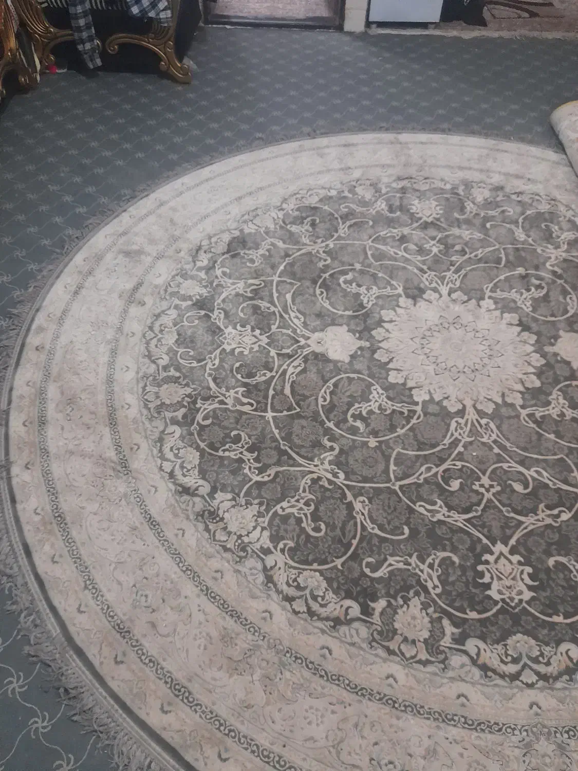 فرش گرد ۹ متری|فرش|قنوات, |دیوار