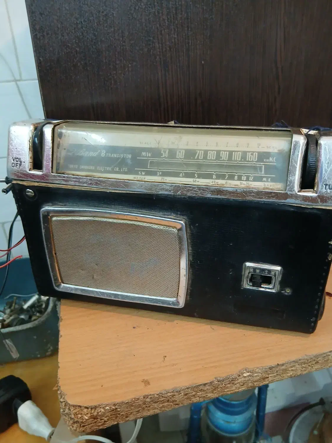 رادیو توشیبا قدیمی دهه ۵۰|کلکسیون اشیاء عتیقه|کبودرآهنگ, |دیوار