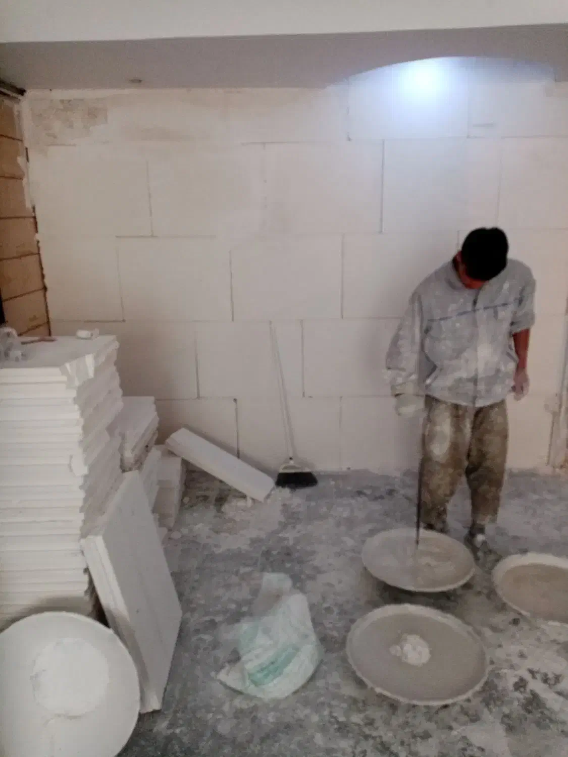 گچکاری ابزار اجرای دیوار گچی بنایی تخریب حمل نخاله|خدمات پیشه و مهارت|تهران, تسلیحات|دیوار