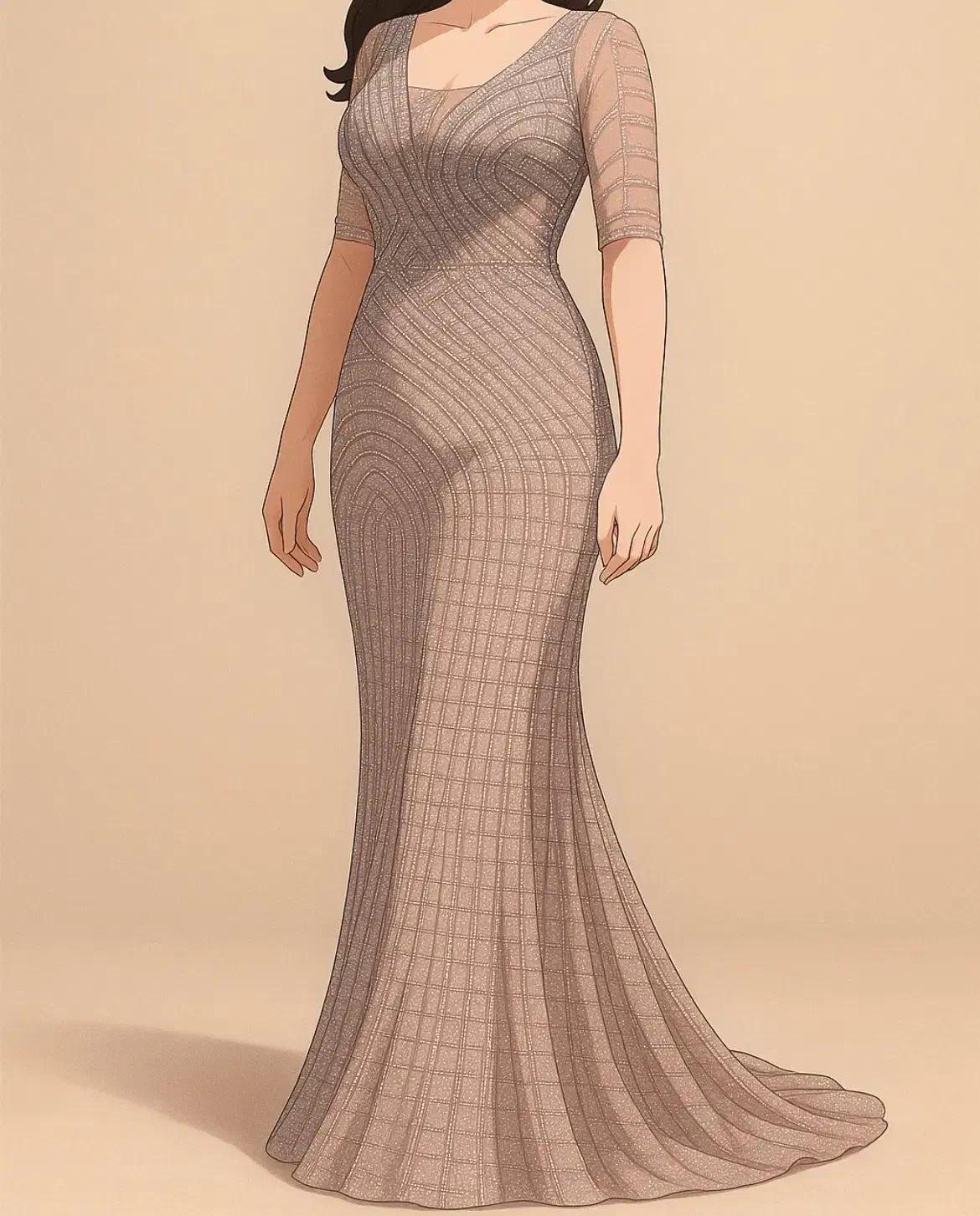 لباس مجلسی تماما سنگ دوزی|لباس|مشکیندشت, |دیوار