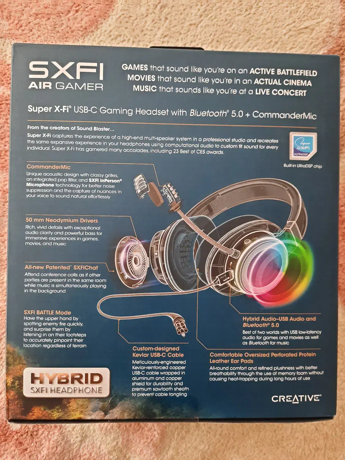 هدست Creative مدل sfxi air gamer آکبند|قطعات و لوازم جانبی رایانه|قم, ارم|دیوار