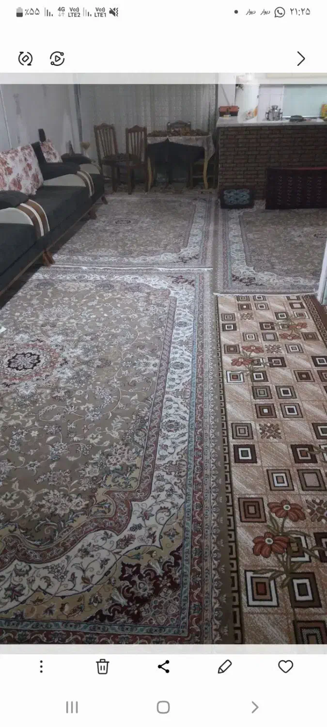 فرش ۹ متری ۵۰۰ شانه|فرش|بومهن, |دیوار