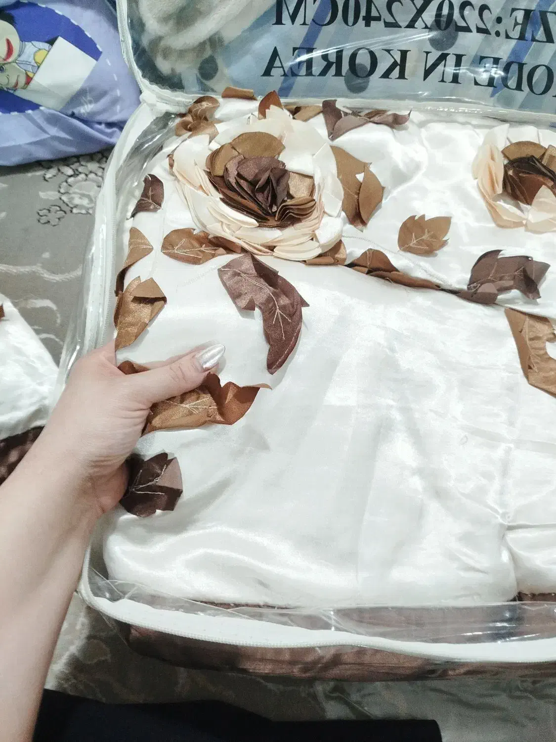 ست رو تختی ساتن|رختخواب، بالش، پتو|کرمانشاه, |دیوار