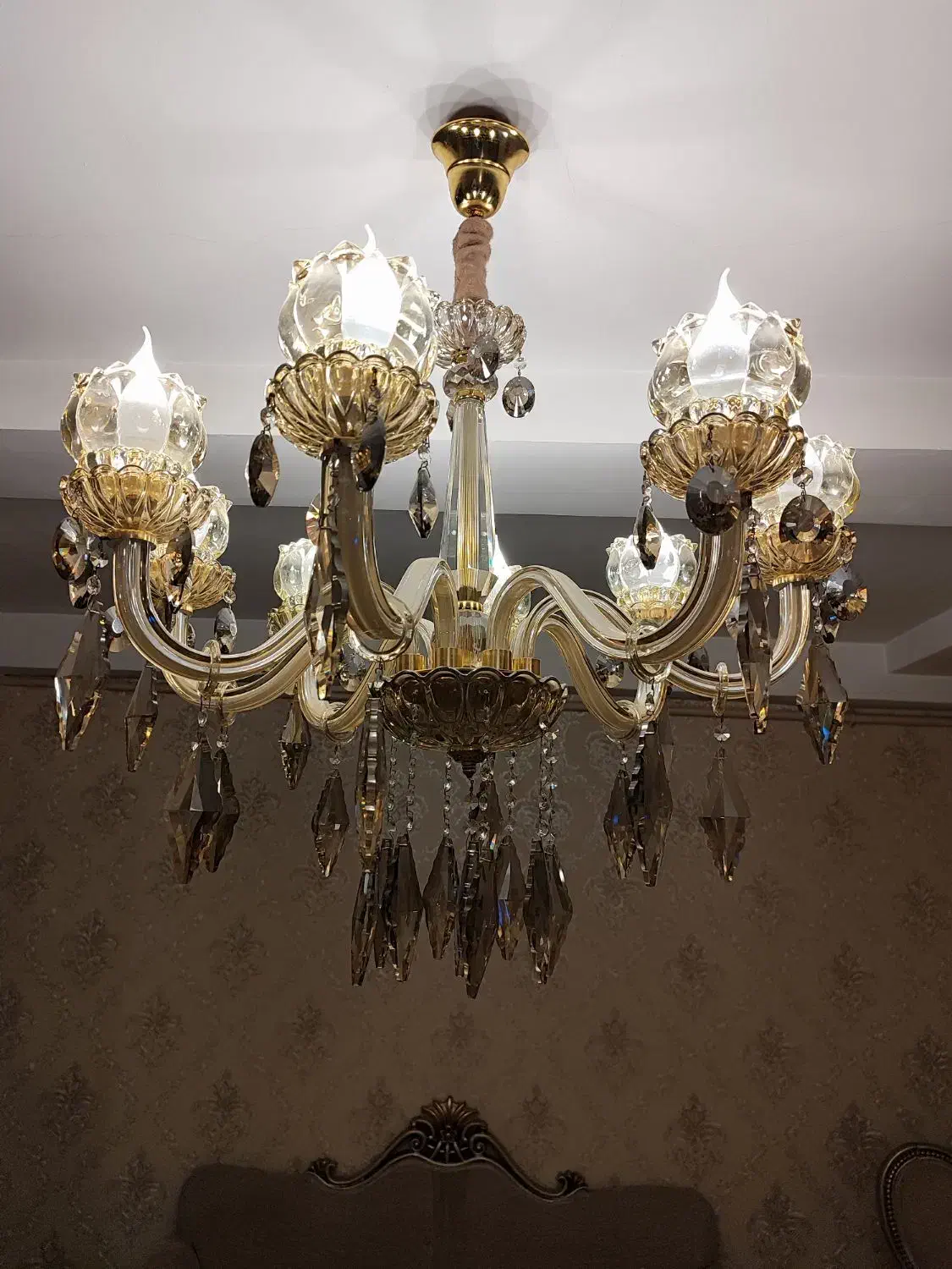 لوستر کریستال|لوستر و چراغ آویز|اسلام‌شهر, شهرک قائمیه|دیوار