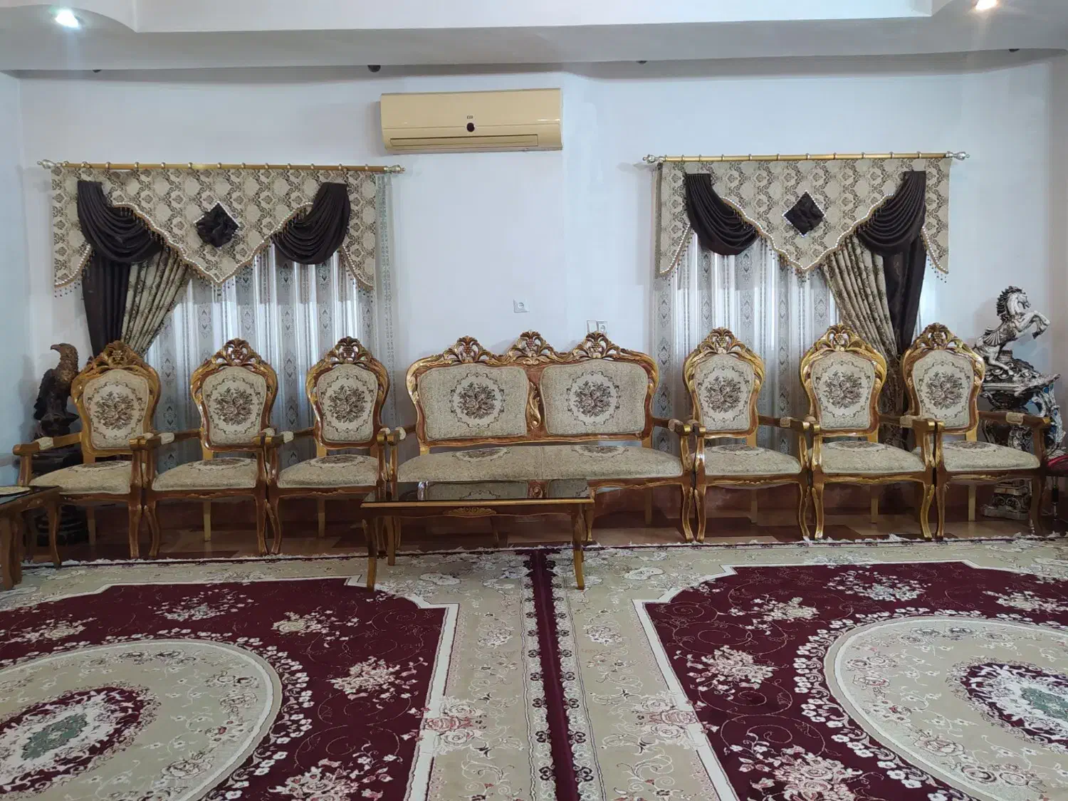 مبل سلطنتی با میز ناهارخوری|مبلمان خانگی و میز عسلی|قائمشهر, |دیوار